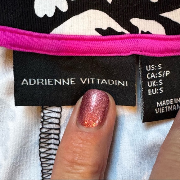 Adrienne Vittadini Black and White A-Line Skirt Knee-Length Casual - Picture 2 of 2